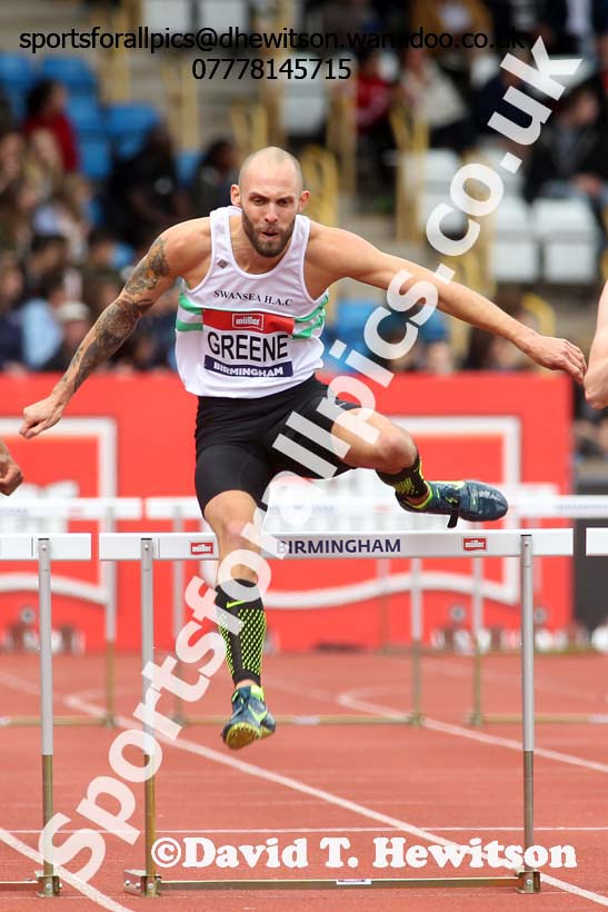 Mens 400 metres hurdles, British Championships, Birmingham. Photo: David T. Hewitson/Sports for All Pics